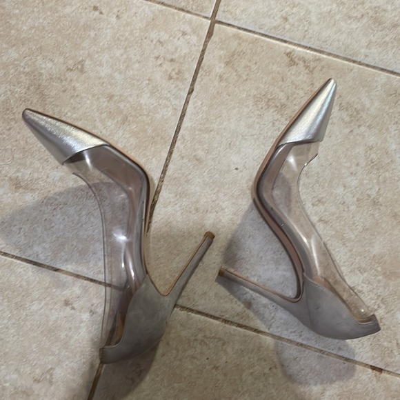 $815 Gianvito rossi plexi 100 silver size 361/2 - Picture 6 of 10
